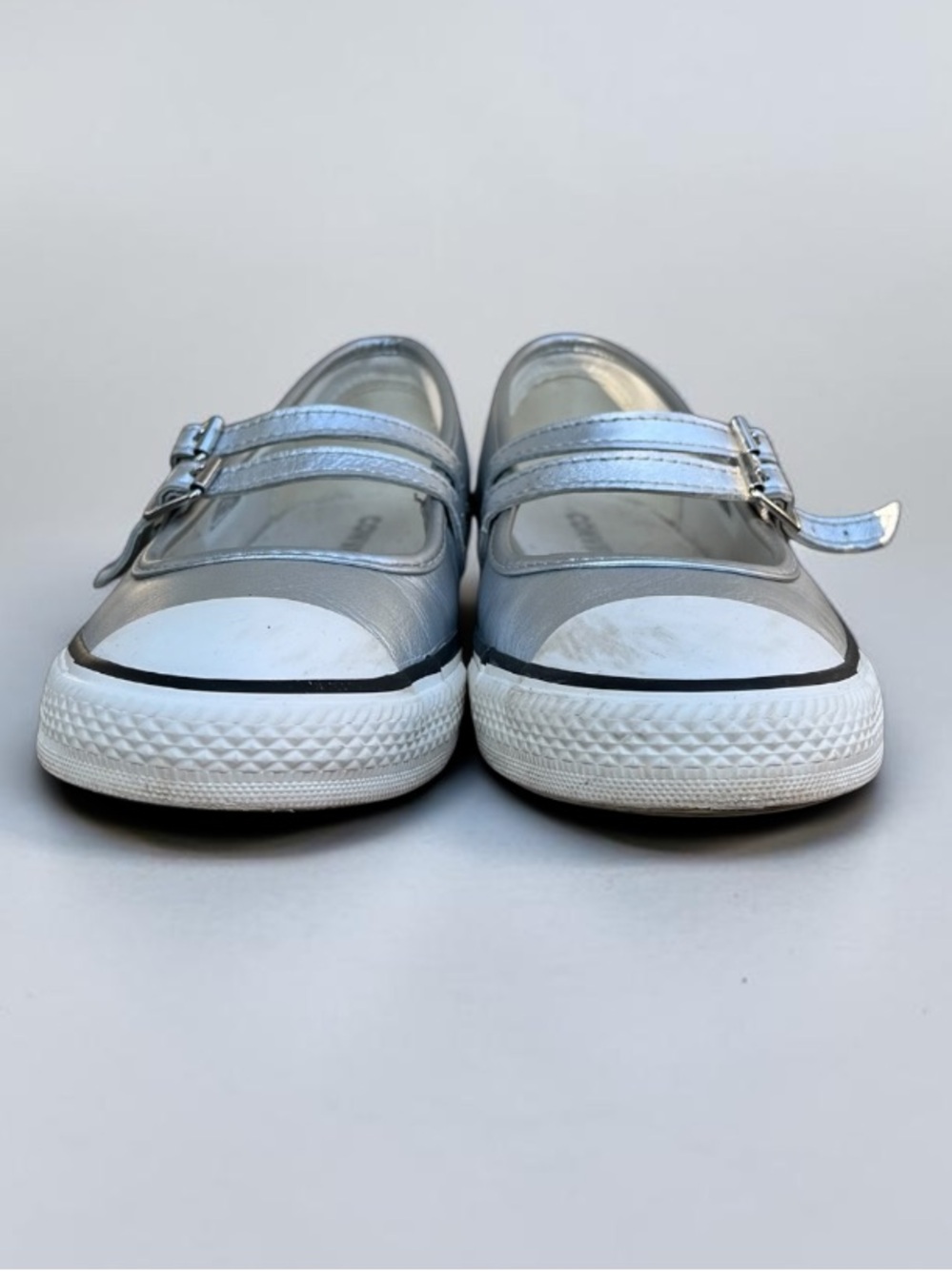 Converse Silver Metallic Double Buckle Mary Jane Women’s 7.5 - Picture 5 of 8
